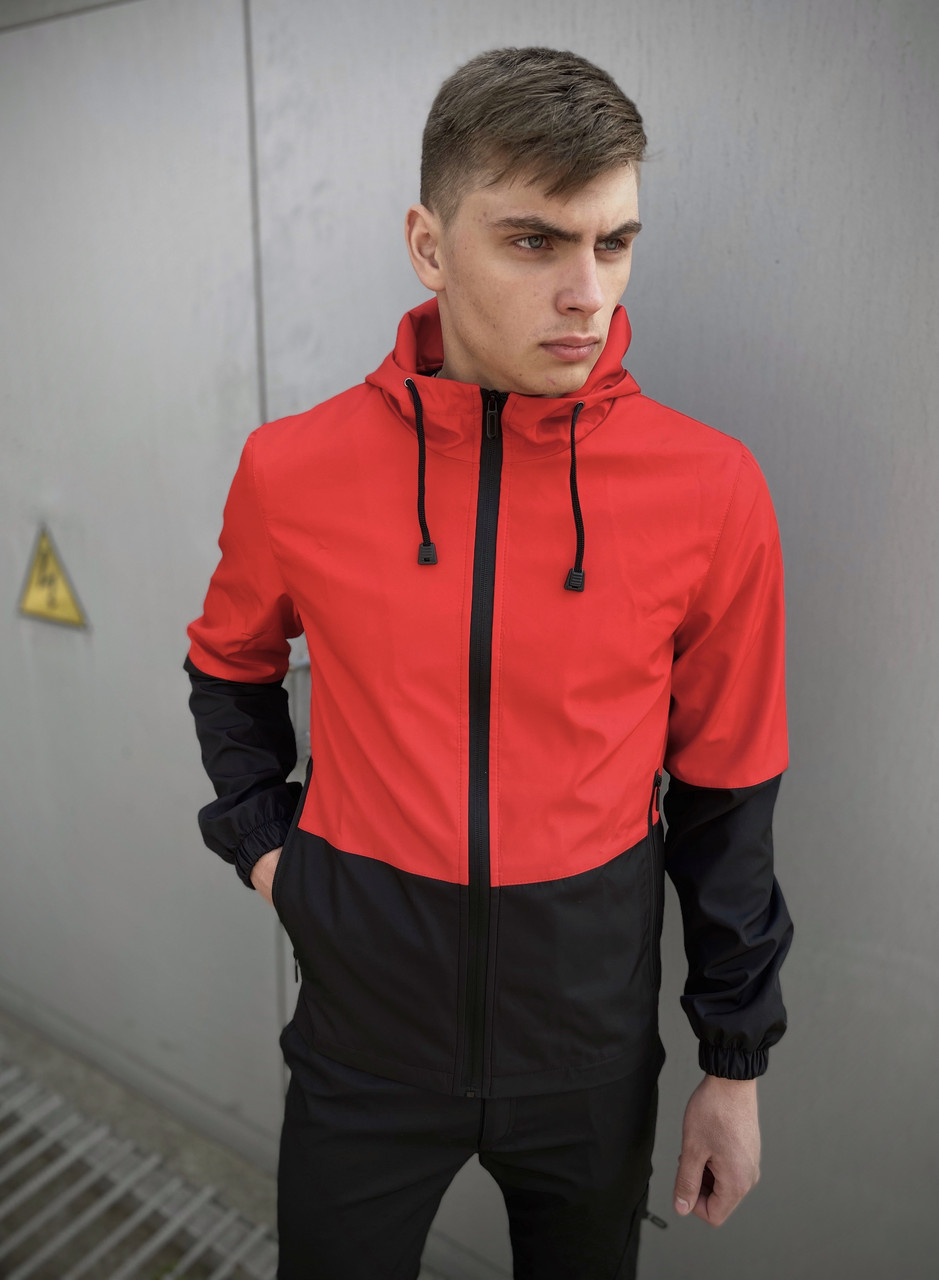

Мужская весенняя куртка Intruder "SoftShell Lite" XXL красно-черная