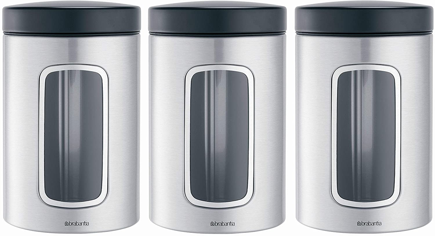 

Набор емкостей для хранения 1,4 л, 3 шт Brabantia 335341 матовая сталь