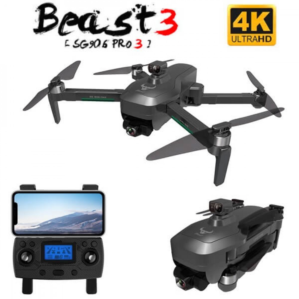 

Квадрокоптер ZLRC SG906 Pro 3 MAX1 − дрон с камерой 4K UHD, GPS, EVO, 3 км, до 26мин, сумка
