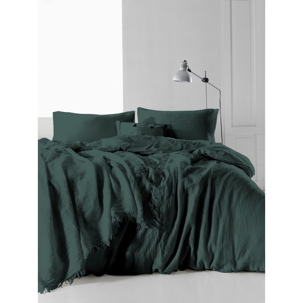 

Комплект постельного белья SoundSleep Muslin Dark Green полуторный