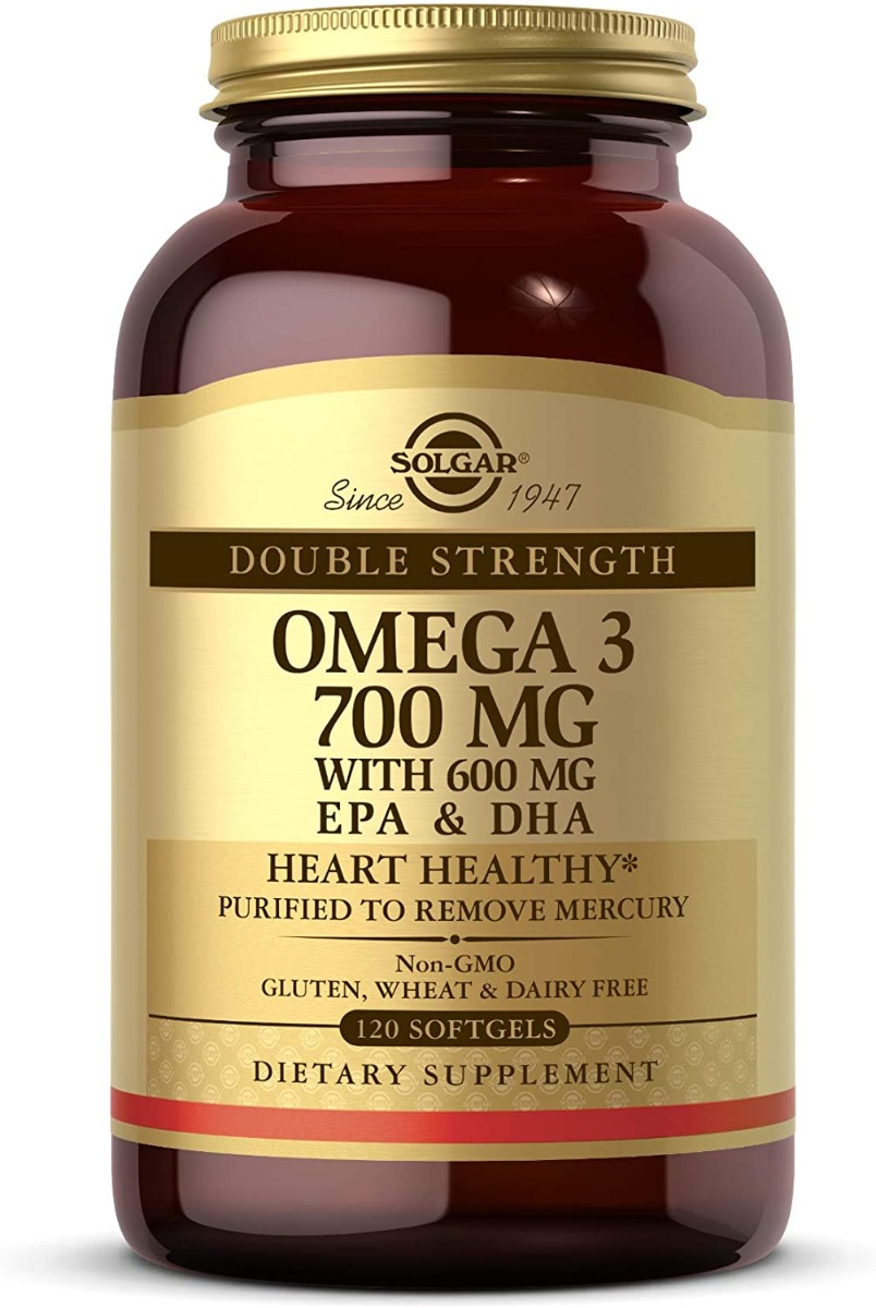 

Жирные кислоты Solgar Двойная Сила Омега-3 Double Strength Omega-3 700 мг 30 желатиновых капсул