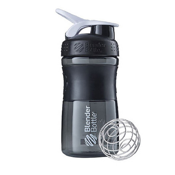 

Бутылка-шейкер спортивная BlenderBottle SportMixer 20oz/590ml черно - белая