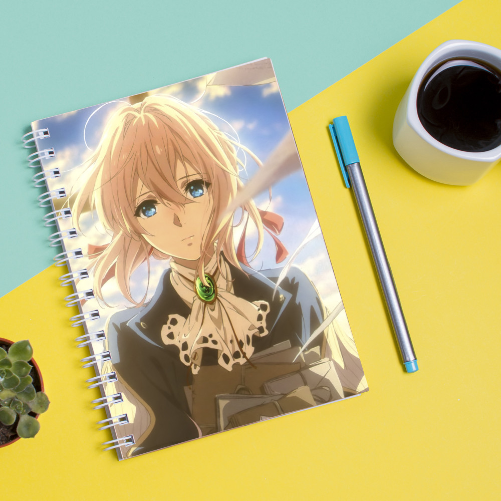 

Скетчбук Sketchbook для рисования с принтом Аниме Вайолет Эвергарден, Violet Evergarden