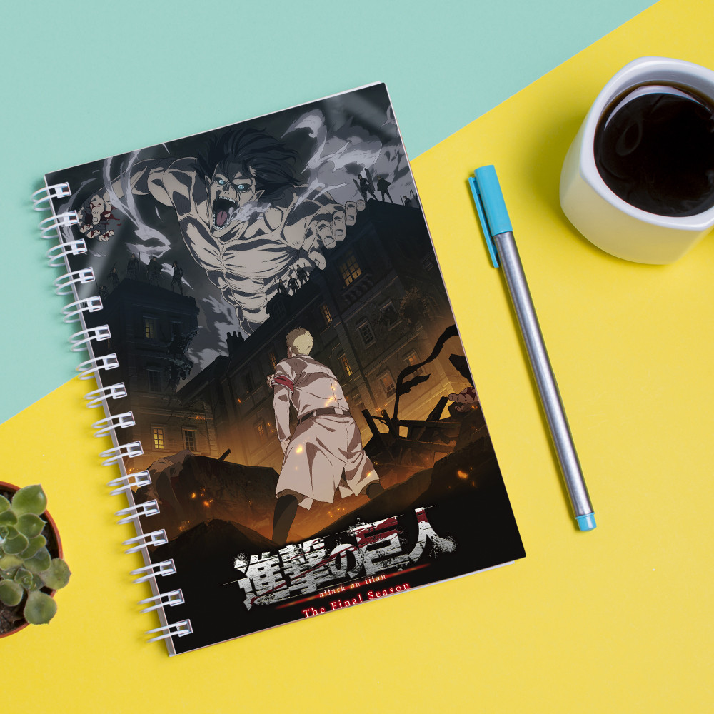 

Скетчбук (Sketchbook) для рисования с принтом "Attack on Titan - Вторжение титанов 2"