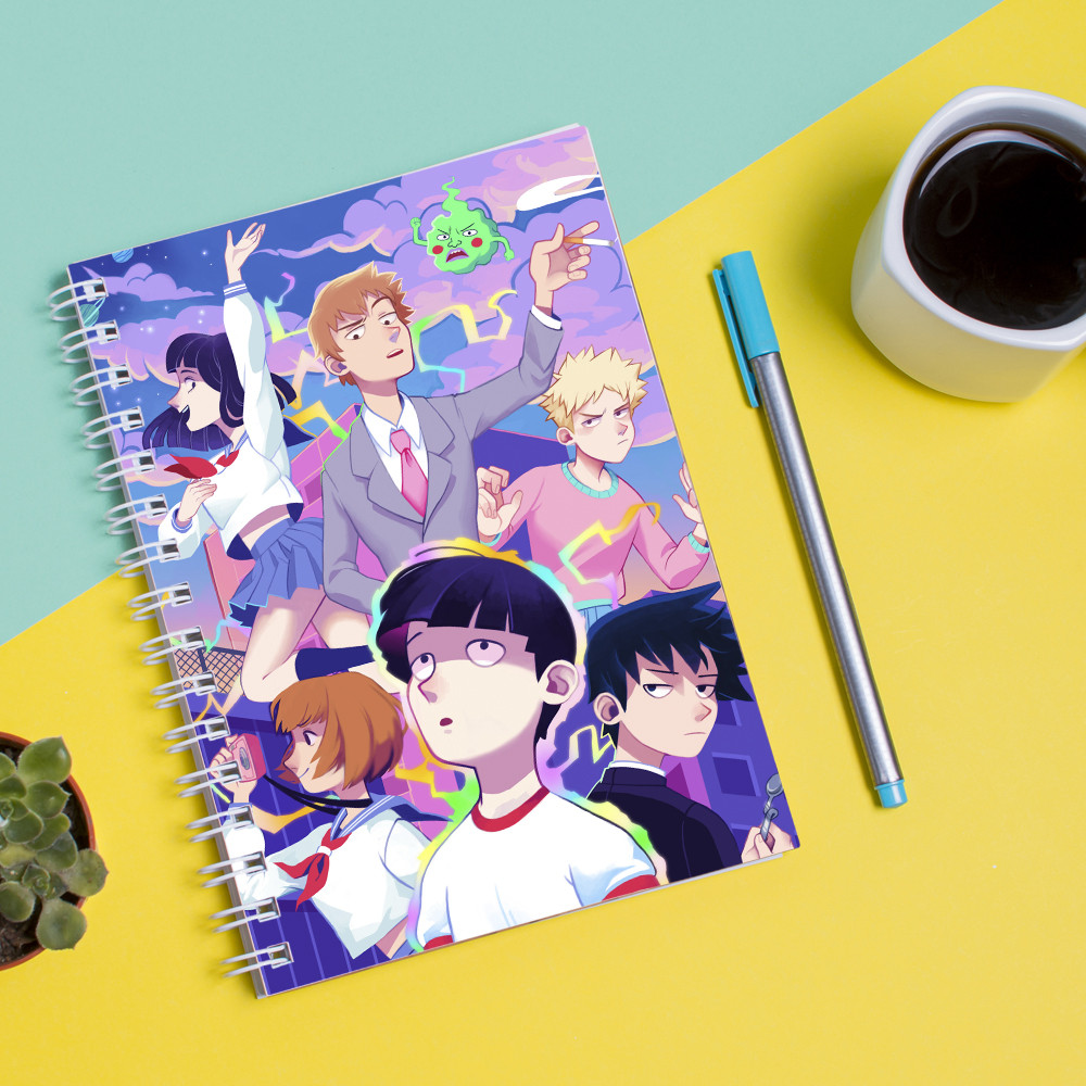 

Скетчбук Sketchbook для рисования с принтом Mob Psycho 100-Моб Психо 100