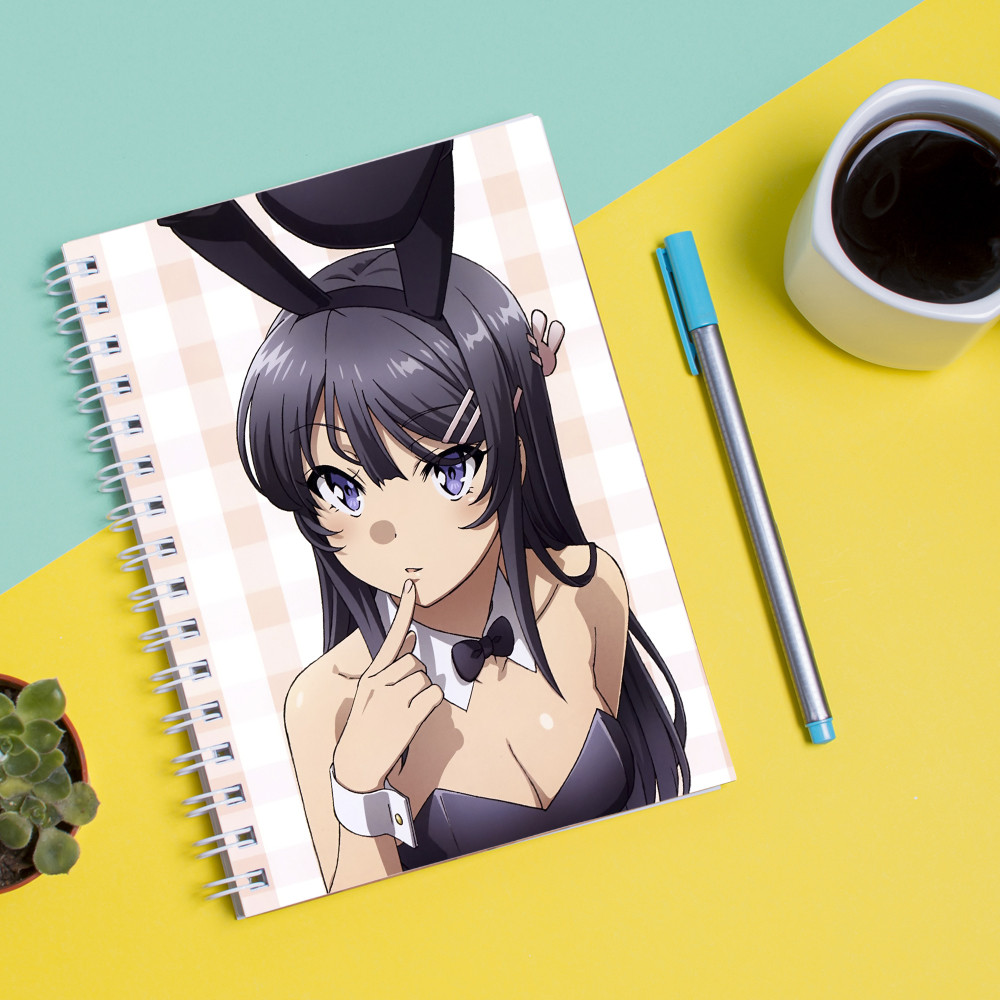 

Скетчбук Sketchbook для рисования с принтом девочки-зайки Seishun Buta Yarou wa Bunny