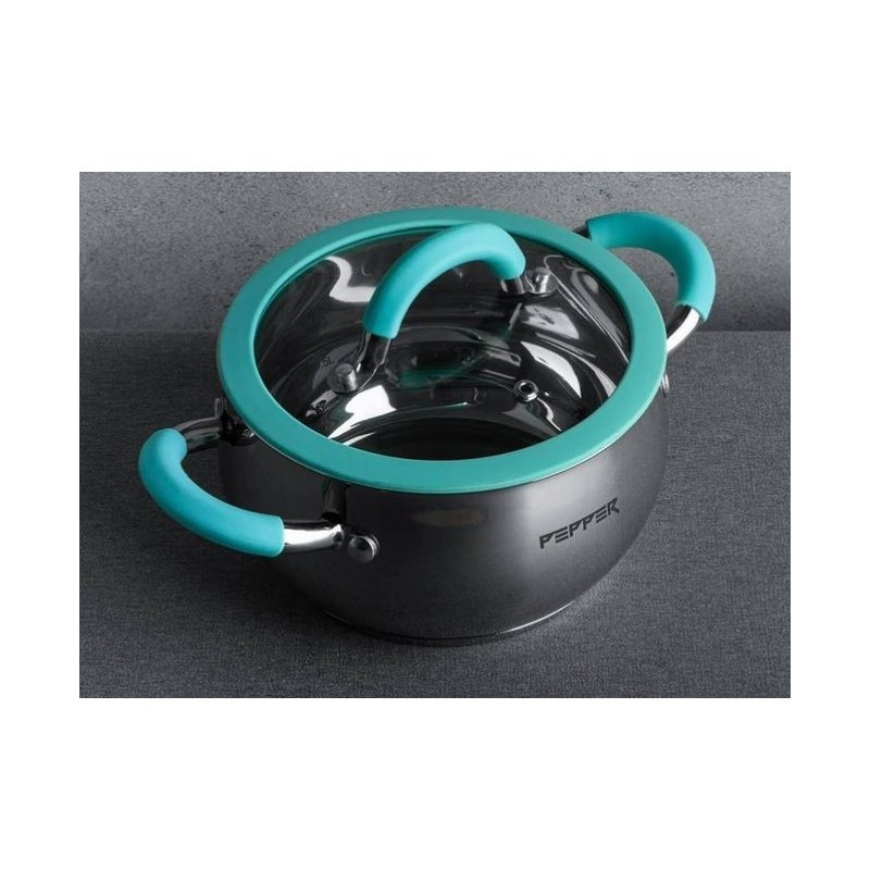 

Кастрюля PR-1110-22 Apple Mint PEPPER Крышка с силиконовым ободком 22 см 5 л