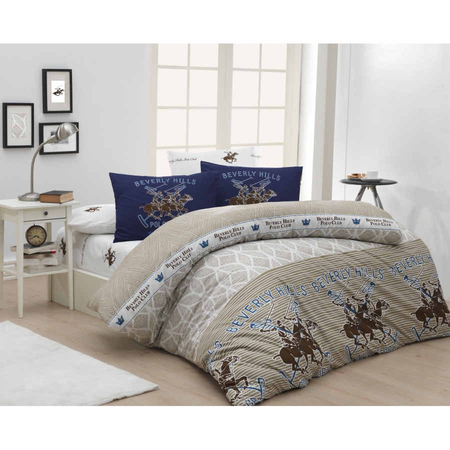 

Постельное белье Beverly Hills Polo Club ранфорс - BHPC 007 Beige полуторный