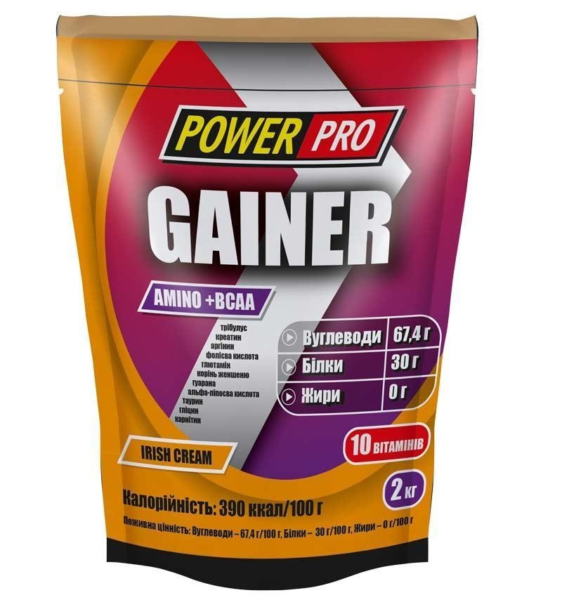 

Гейнер Power Pro Gainer Amino + BCAA 2 кг Ирландский крем