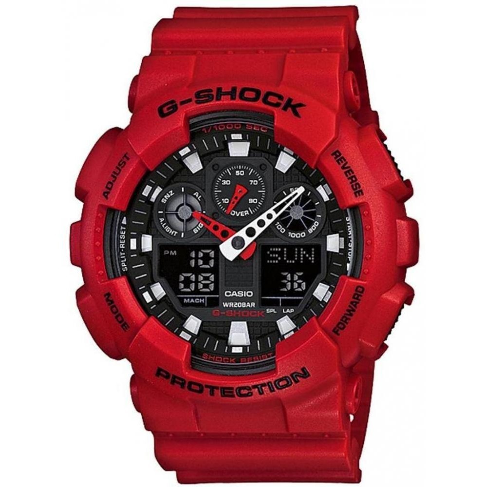 

Мужские часы CASIO G-Shock GA-100B-4A Красные