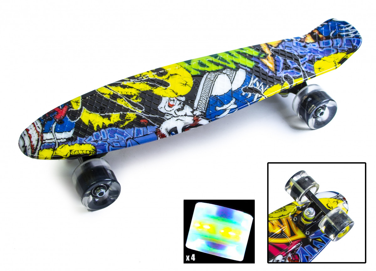 

Пенни борд Penny Board Cool Draft Joker светящиеся колеса