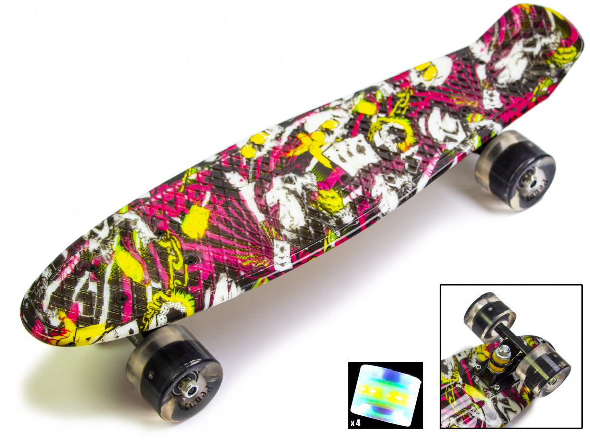 

Пенни борд Penny Board Splash светящиеся колеса