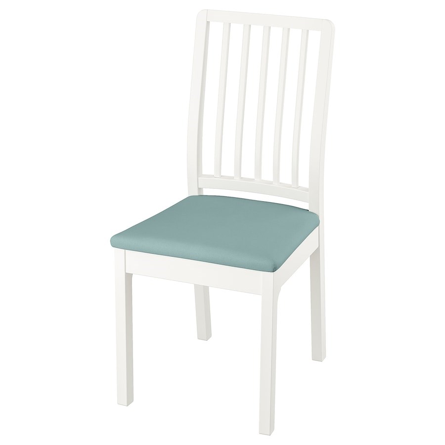 

Стілець IKEA EKEDALEN білий / Хакебо світло-бірюзовий (294.292.18)