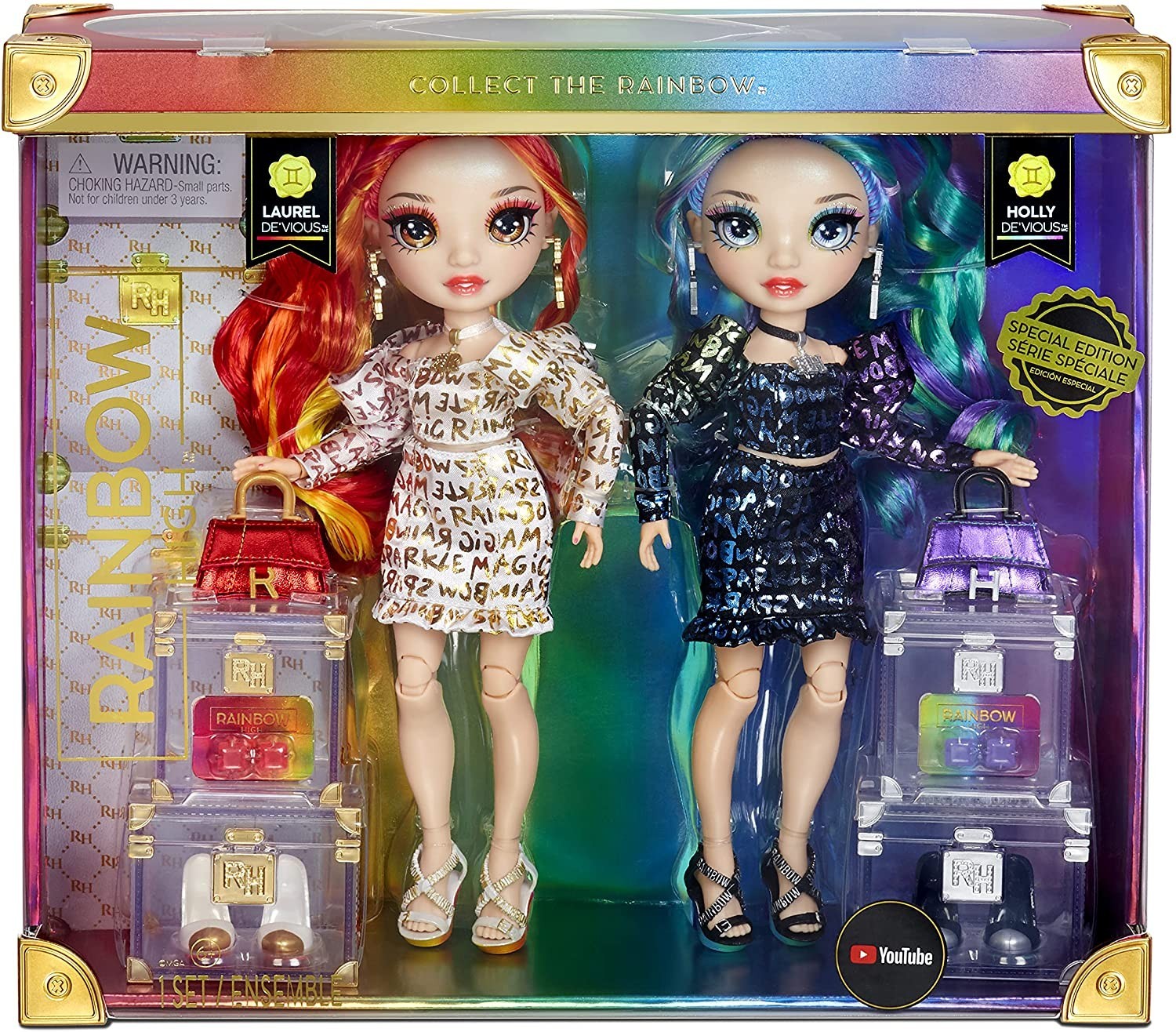 

Куклы Rainbow High Twins Радужные девочки близнецы Лед и Пламя