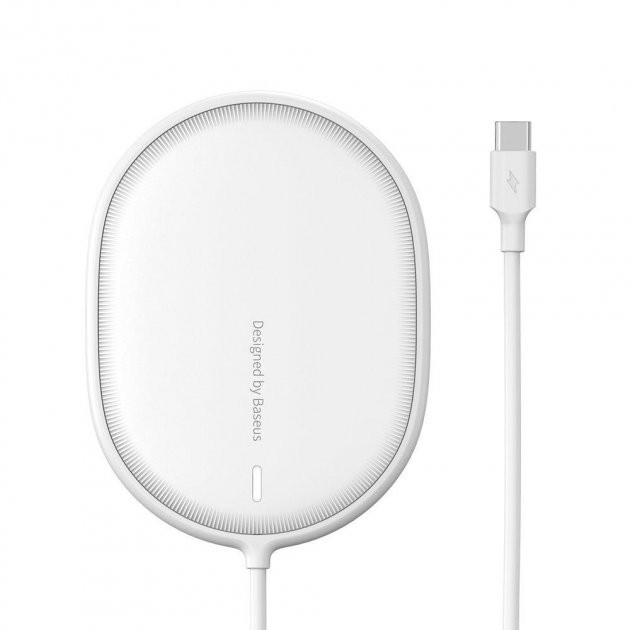 

Беспроводное зарядное устройство Baseus Light Magnetic Wireless Charger 15W магнитная зарядка White (WXQJ-02)