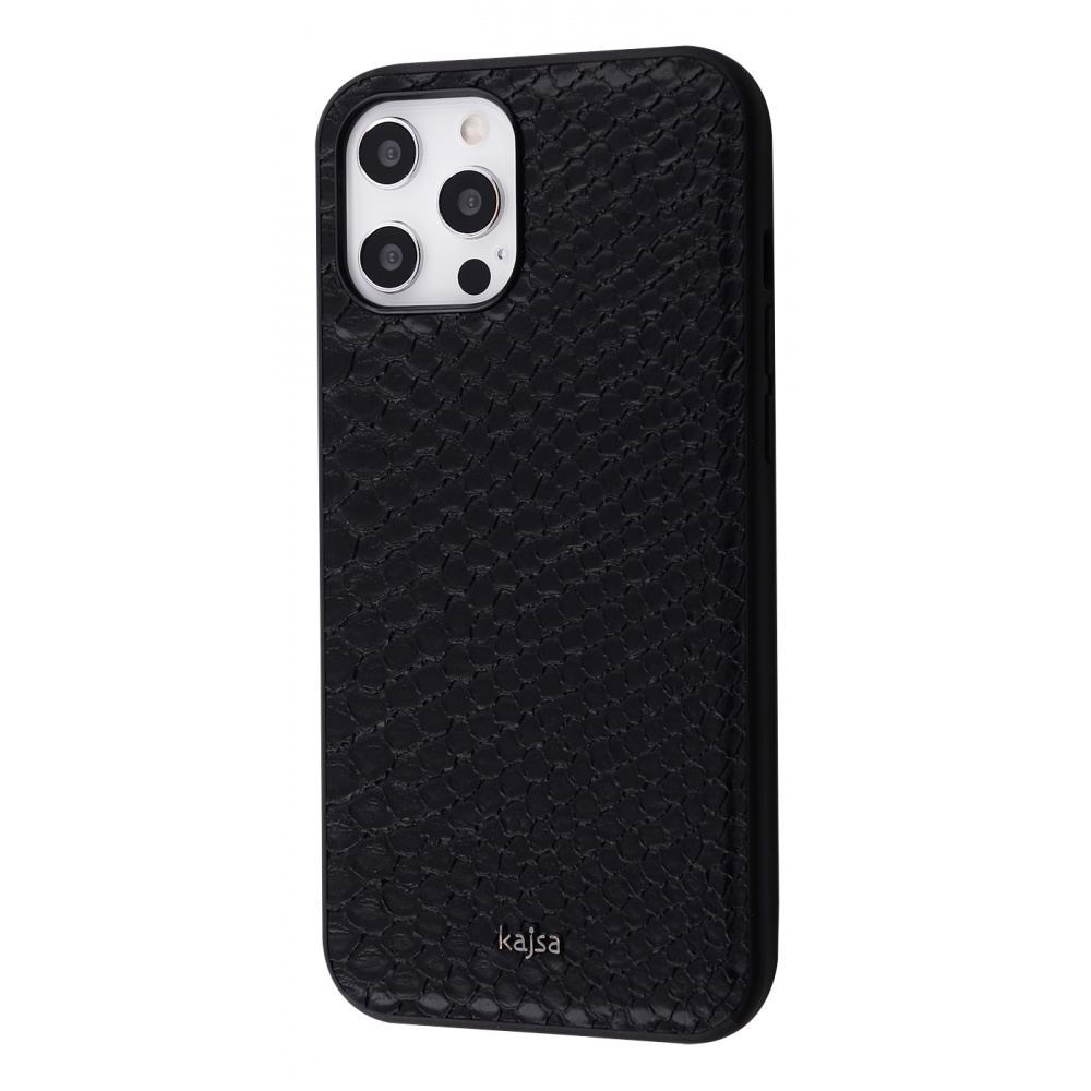 

Чехол Kajsa Crocodile Leather для iPhone 12 Pro Max black