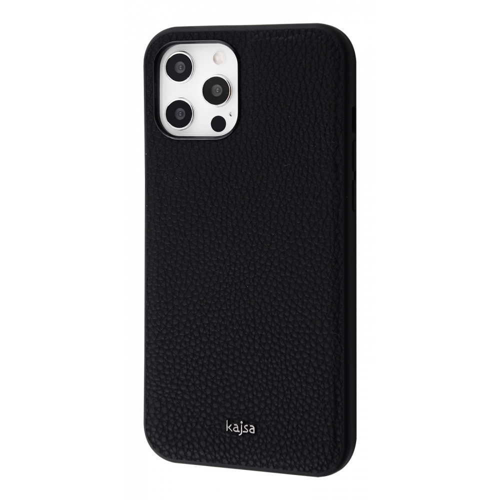 

Чехол Kajsa Grainy Leather для iPhone 12 Pro Max black