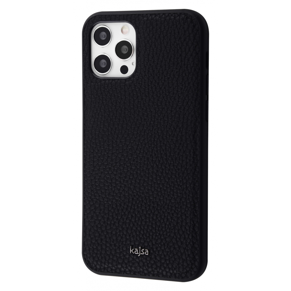

Чехол Kajsa Grainy Leather для iPhone 12/12 Pro black