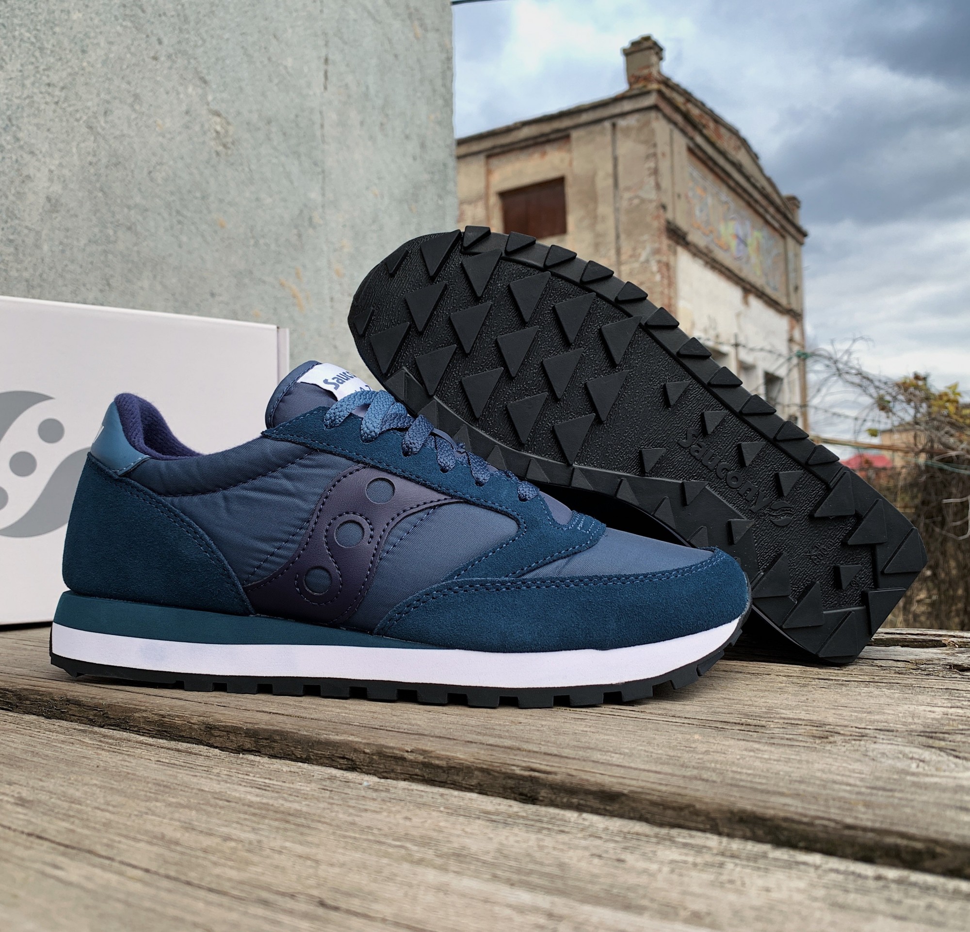 

Кроссовки мужские Saucony Jazz Original 2044-623s 43 27.5 см Navy/Blue синие