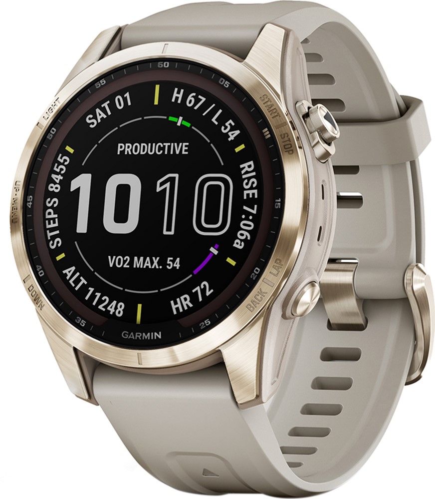 Спортивные часы Garmin fenix 7S Sapphire Solar Cream Gold Titanium with ...