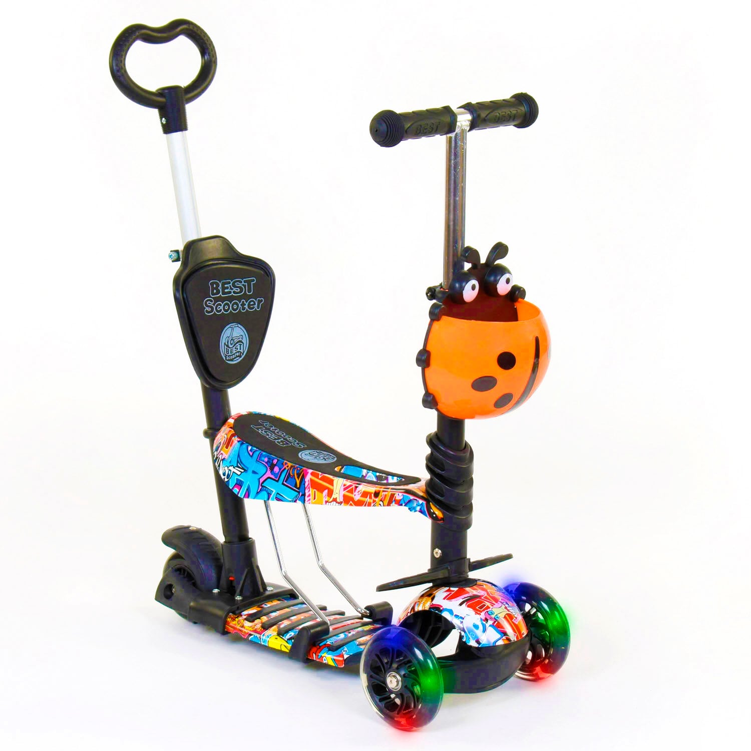 

Самокат Трехколесный 5в1 Для Детей С Сидением Best Scooter (15600)