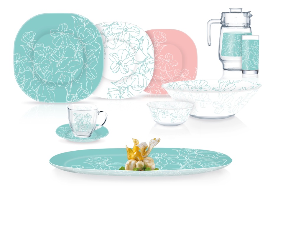 

Сервіз столовий Luminarc Carine Annalee Turquoise, 46 предметів