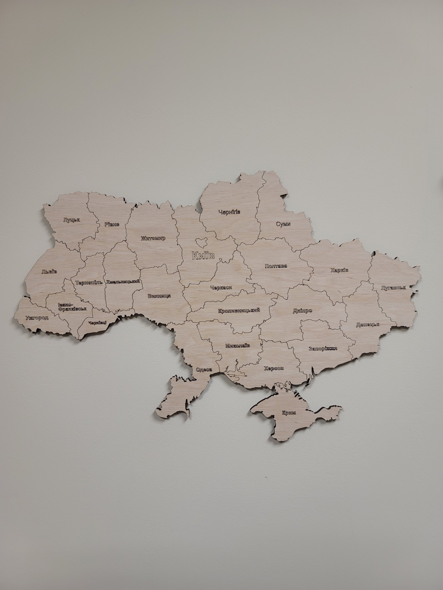 

Карта Украины деревянная 50*30 см Wow Studio Decor