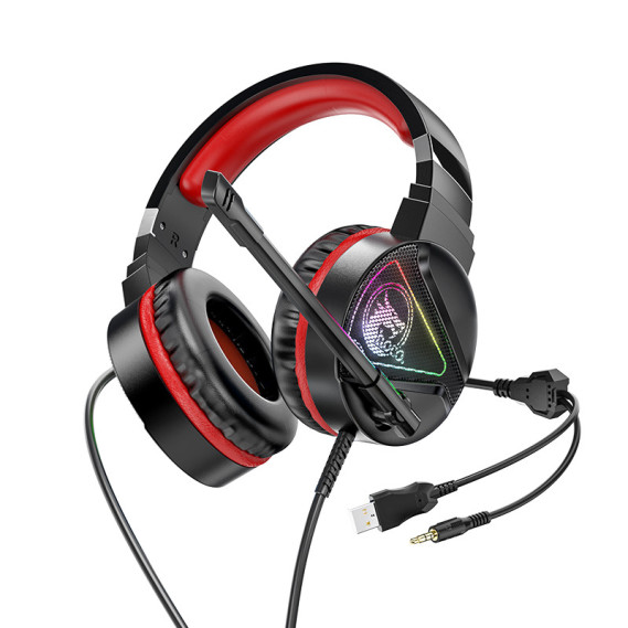 

Наушники Игровые Hoco W104 Drift (Черный / Красный)