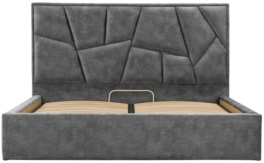 

Кровать Двуспальная Mega VIP 180 x 190 см Bolzano Dk Grey С дополнительной металлической цельносварной рамой Темно-серая