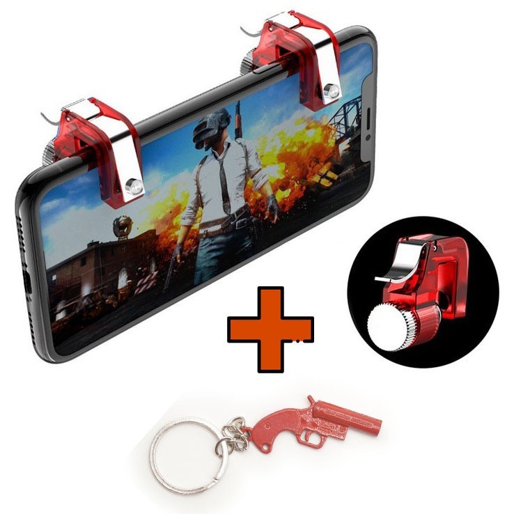 

Игровые контроллеры Marpiel R11 Red (геймпад триггеры курки для смартфона для PUBG) + брелок Flare Gun