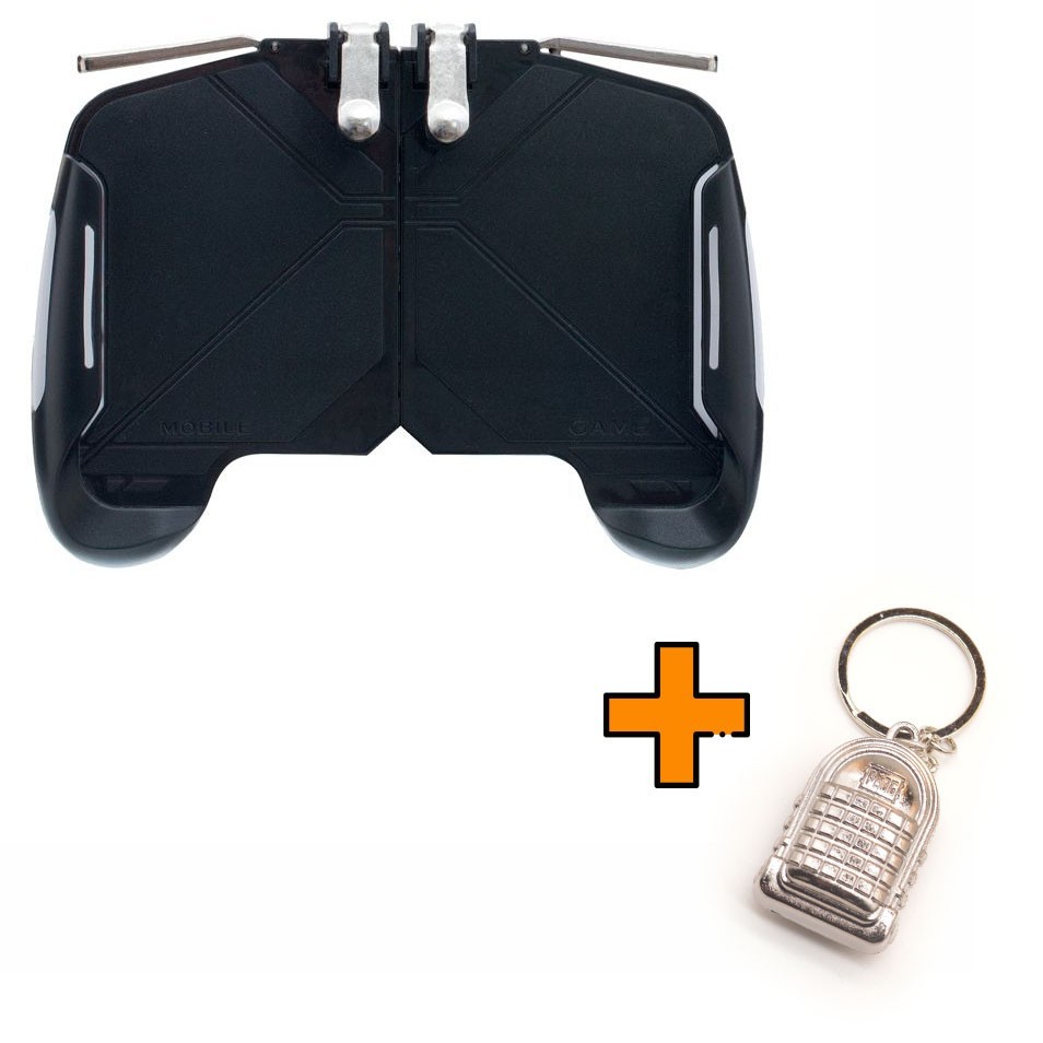 

Игровые контроллеры Marpiel AK16 Black (геймпад триггеры курки для смартфона для PUBG) + брелок рюкзак 3 уровня