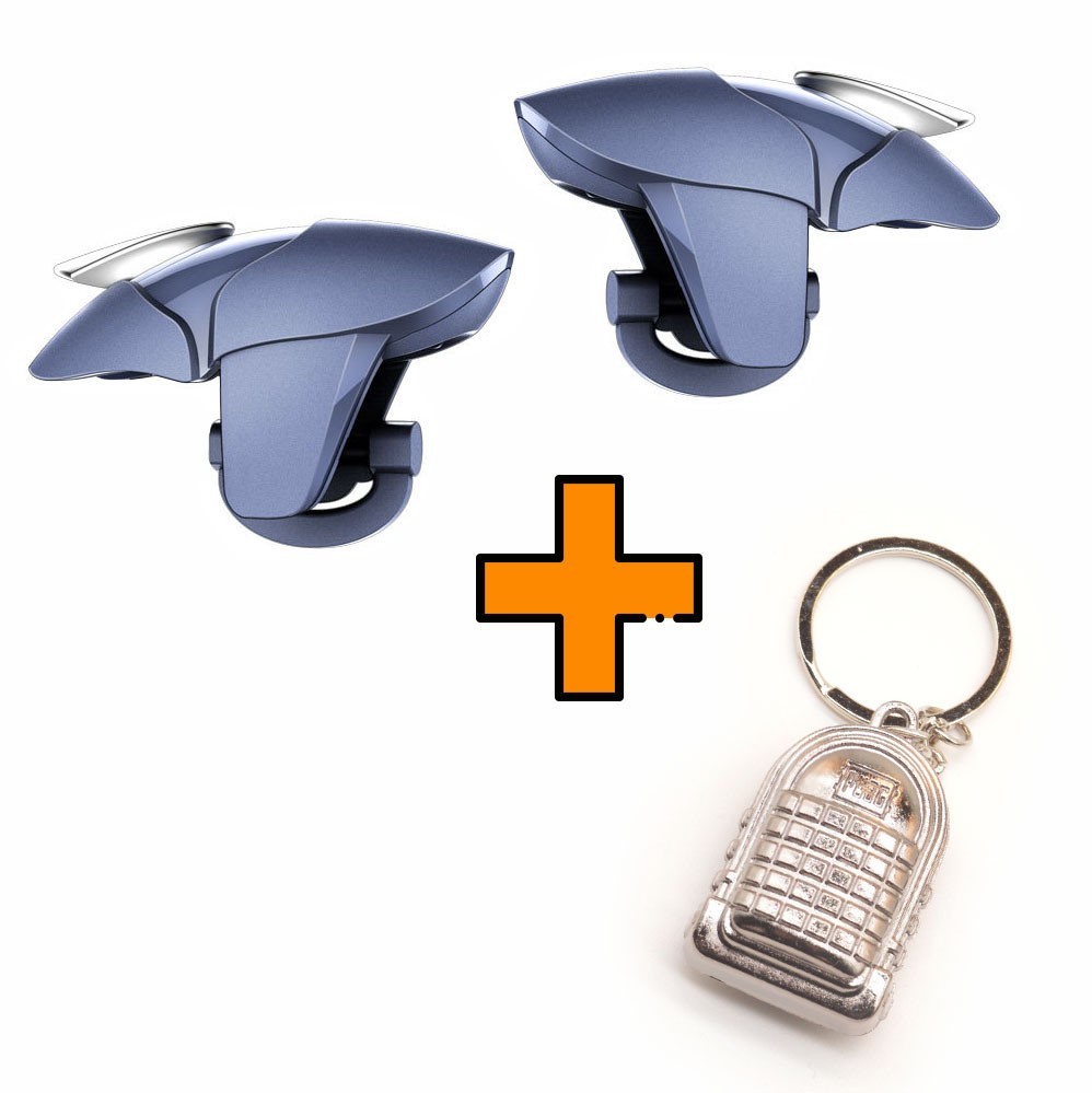 

Игровые контроллеры Marpiel Blue Shark (геймпад триггеры курки для смартфона для PUBG) + брелок рюкзак 3 уровня