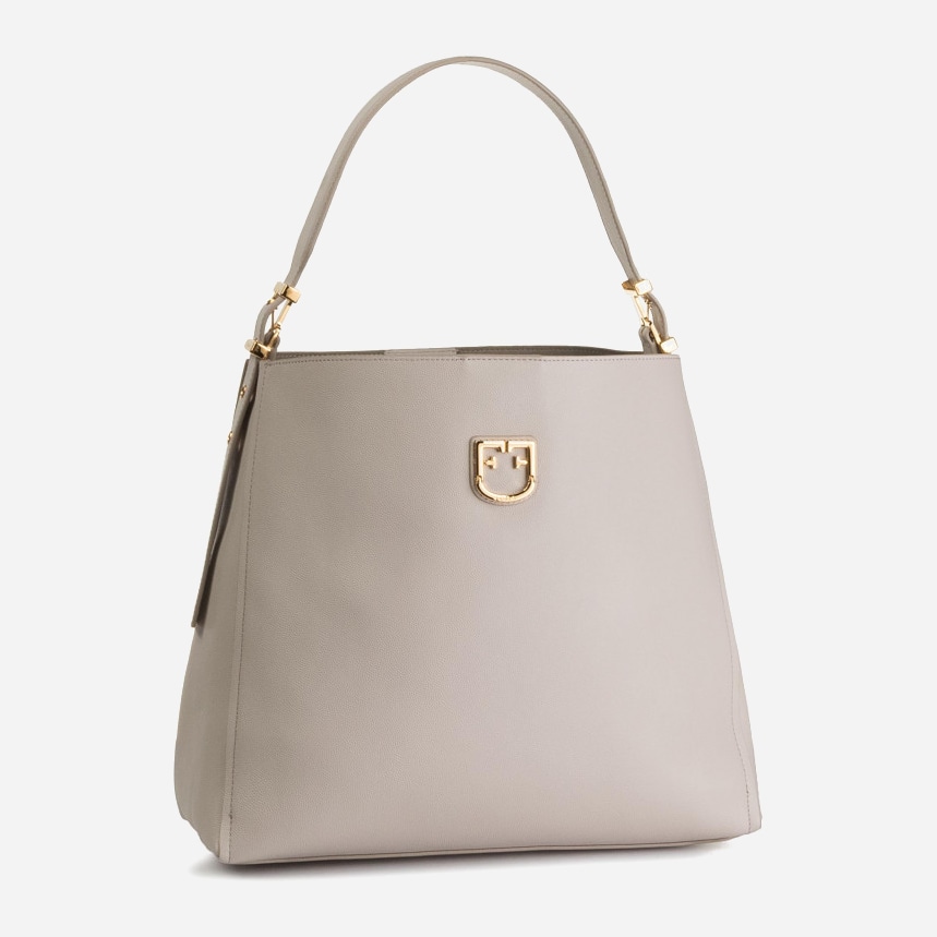 

Сумка женская кожаная Furla Belvedere M Hobo 1021223 Бело-серая