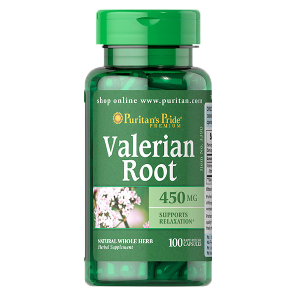 

Натуральный экстракт Puritan's Pride Valerian Root 450 мг 100 капсул