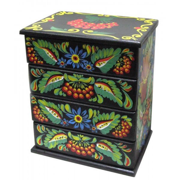 

Шкатулка комод Цветы с калиной 22,5х15х26 см