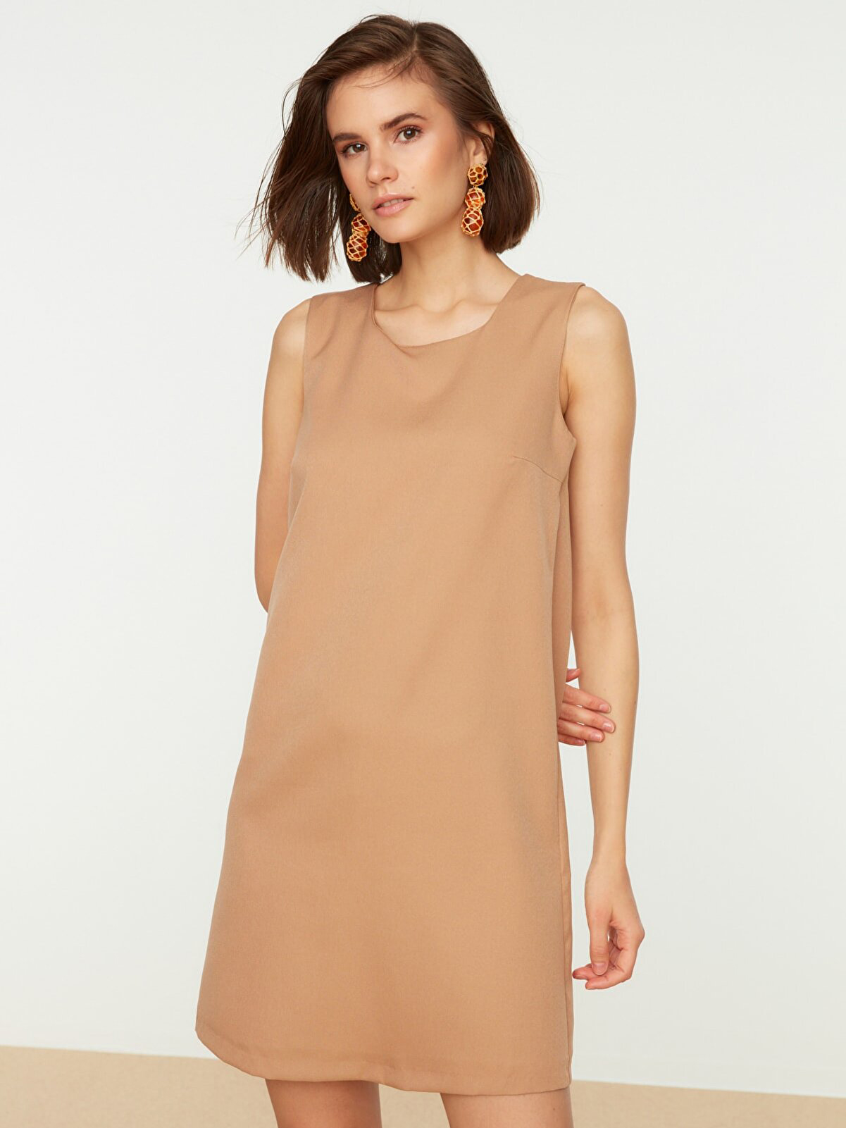 

Платье Trendyol TWOSS19FG0063  Camel, Платье Trendyol TWOSS19FG0063 34 Camel
