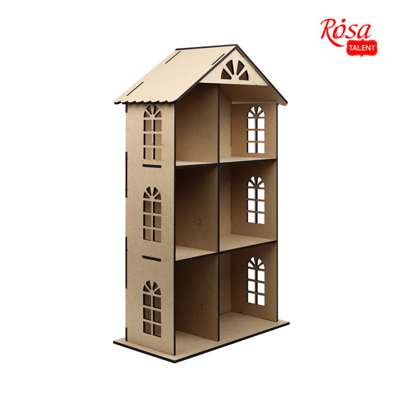 

Кукольный домик Rosa Talent 3х-этажный 70х41х20см МДФ Rosa