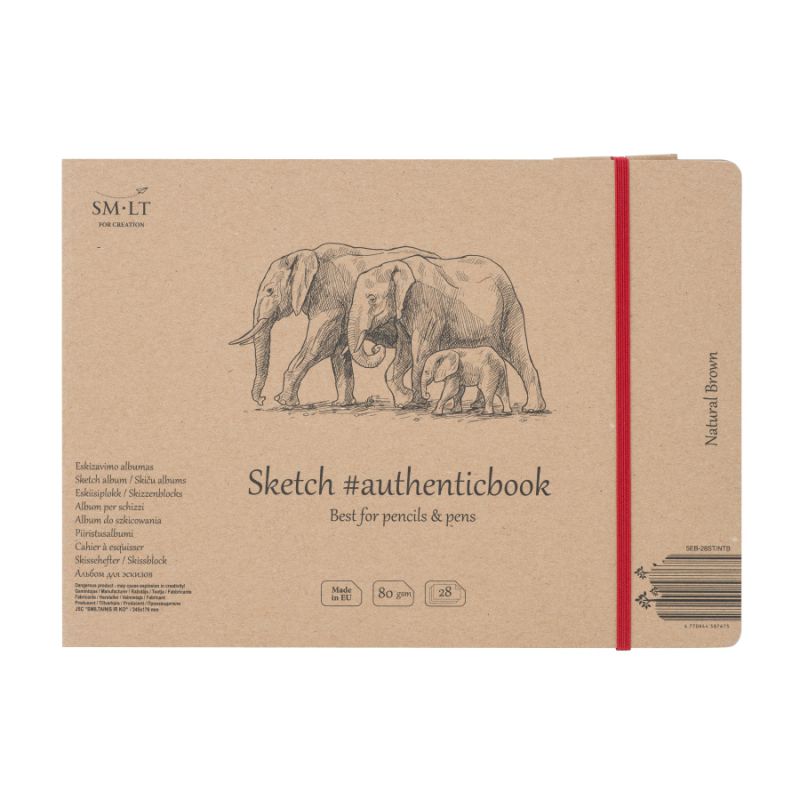 

Альбом для эскизов Smiltainis Authentic А5 135г 28л коричневый