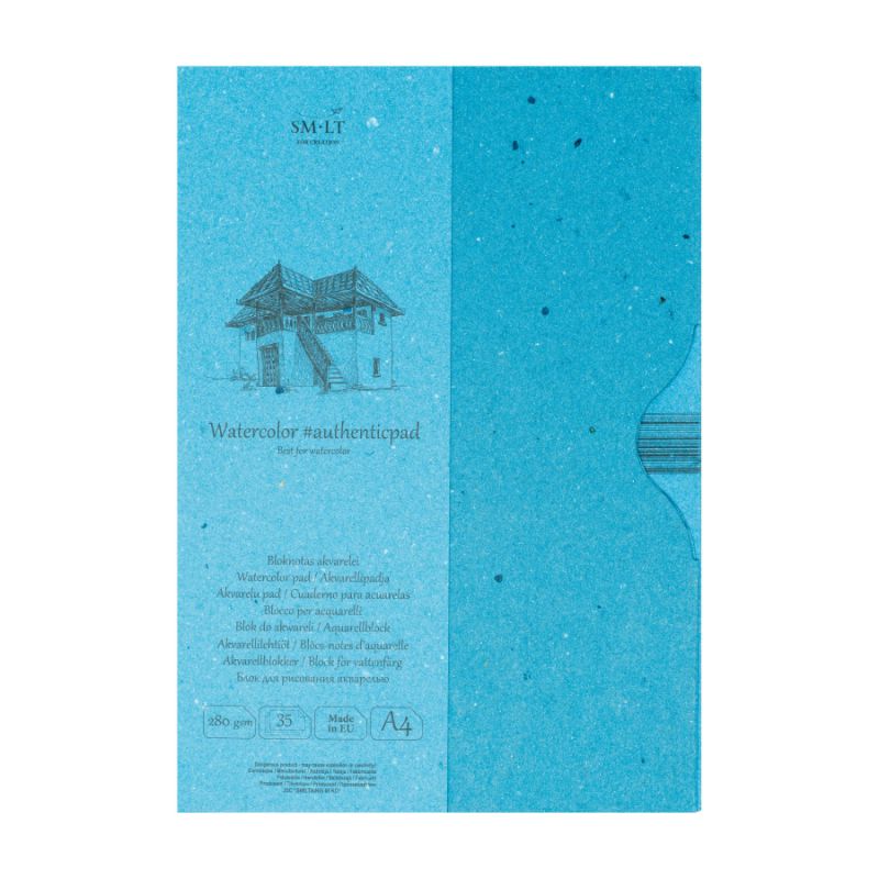 

Склейка в папке для акварели Smiltainis Authentic А4 280г 35л