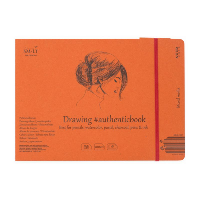

Альбом для смешанной техник Smiltainis Authentic mixed media А5 200г 18л