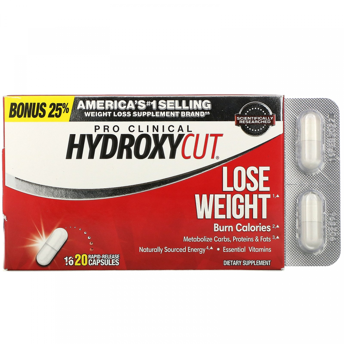 

Жиросжигатель, Pro Clinical Hydroxycut, Lose Weight, Hydroxycut, 20 капсул с быстрым высвобождением