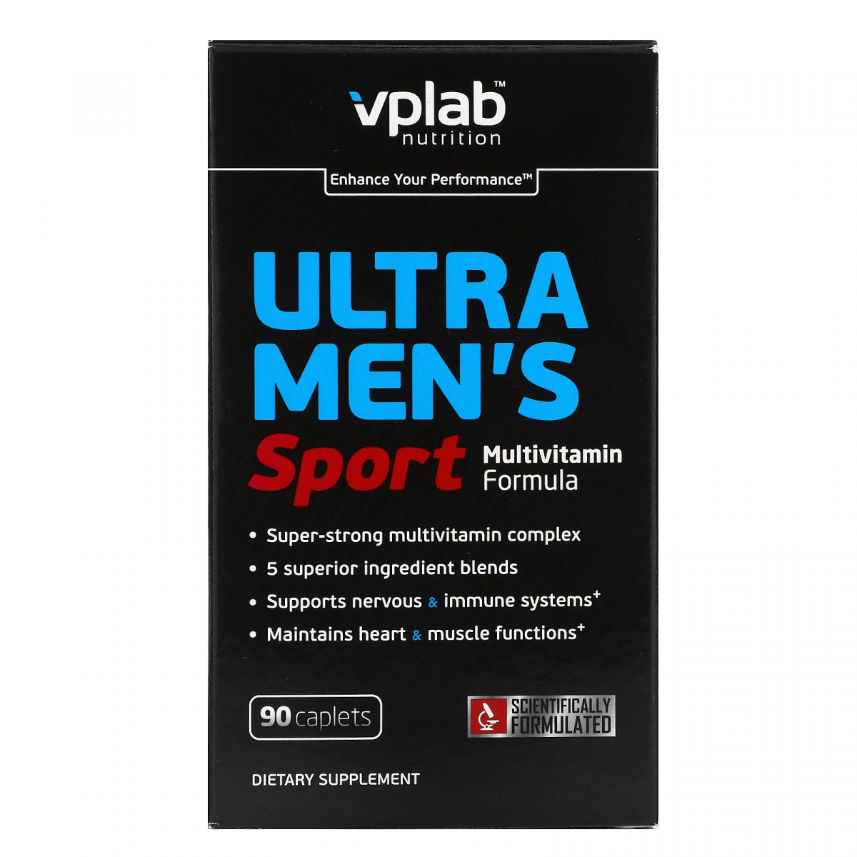 

Мужские мультивитамины для спорта, Ultra Men’s Sport Multivitamin Formula, Vplab, 90 капсул