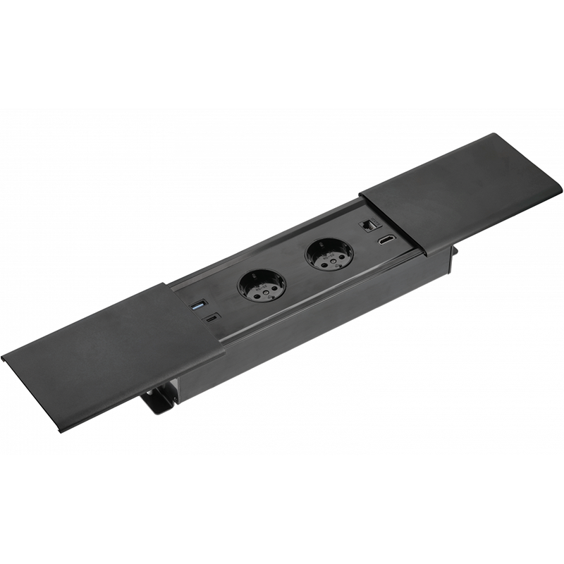 

Удлинитель PRESTINO 2 розетки SCHUKO + USB А+С + RJ45 + HDMI провод 1,5 м черный GTV (AE-PB2SPRES-20)