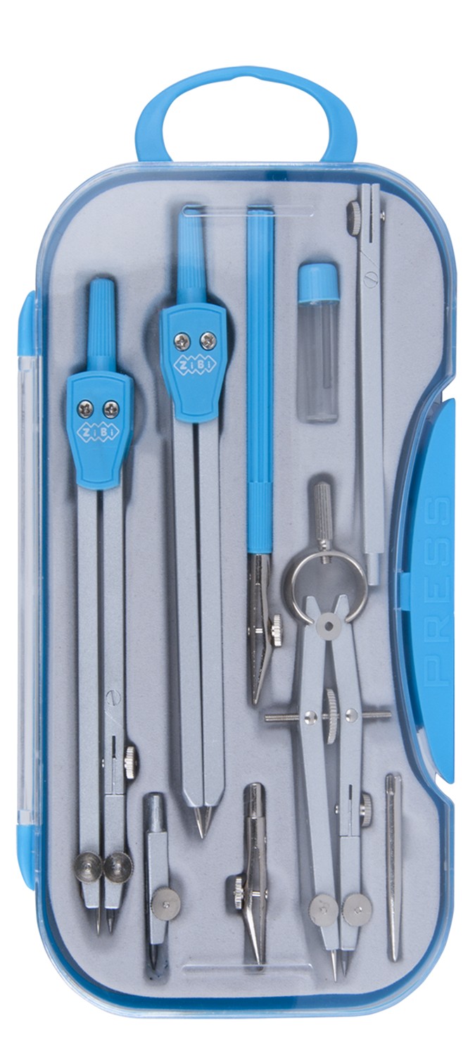 

Готовальня ZiBi KIDS Line COLLEGE 9 предметов синий (ZB.5314CL-03)