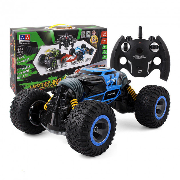 

Трюковая Машинка вездеход трансформер перевертыш RC Leopard King Original на р/у Blue (RC85)