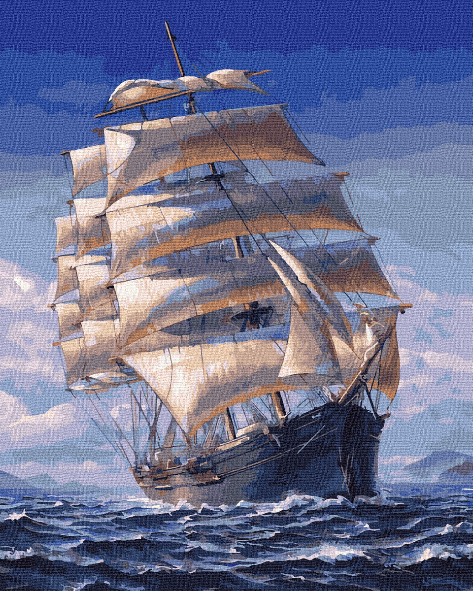 

Картина по номерам Paintboy Одинокий парусник 40х50см без коробки (GX 34463)