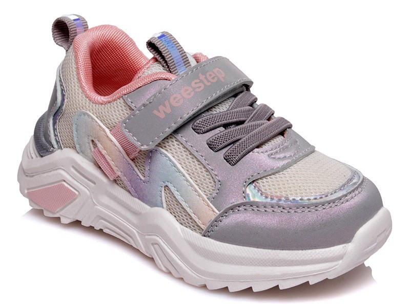 

Кросівки Weestep (22р.) 13,8 см сірі з кольоровими вставками