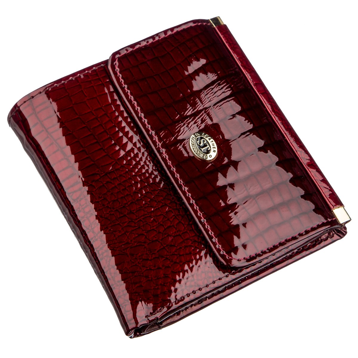 

Женский кожаный кошелек 9,5х10,5 см ST Leather Бордовый
