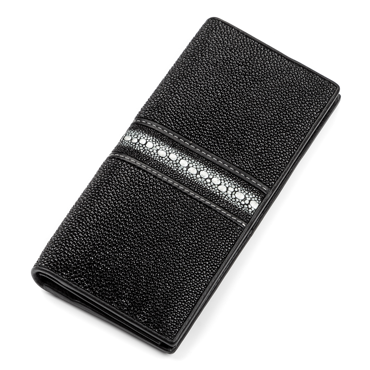 

Женский кожаный кошелек 19х9 см STINGRAY LEATHER Черный