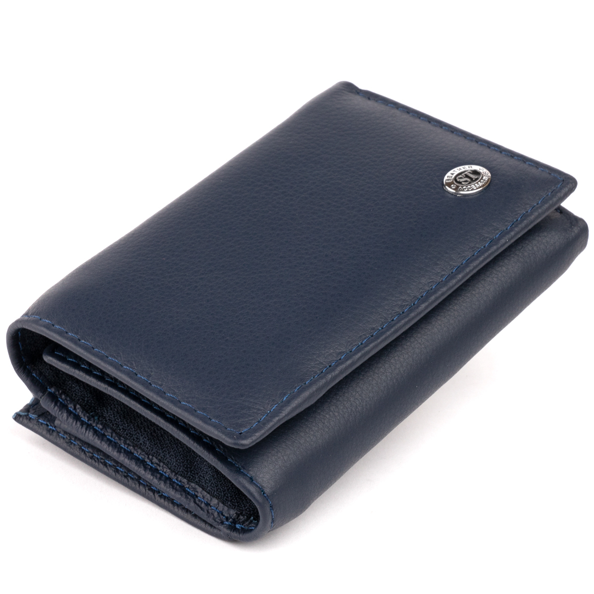

Женский кожаный кошелек 12х7,5х2,5 см ST Leather Синий